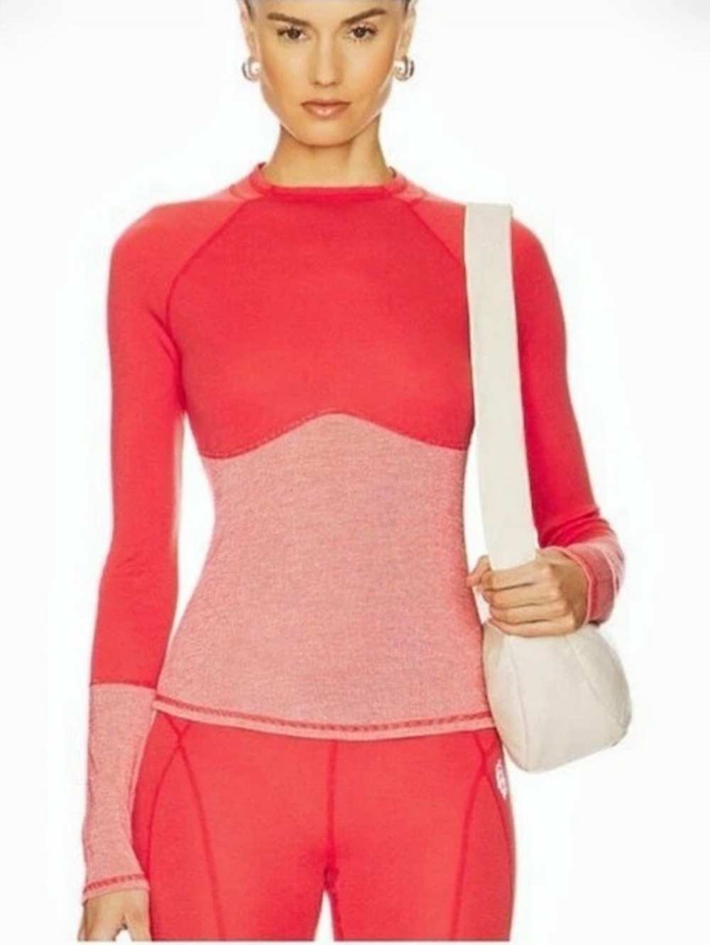 Free People Moonlight Base Layer Top Color Block Long Sleeve Small